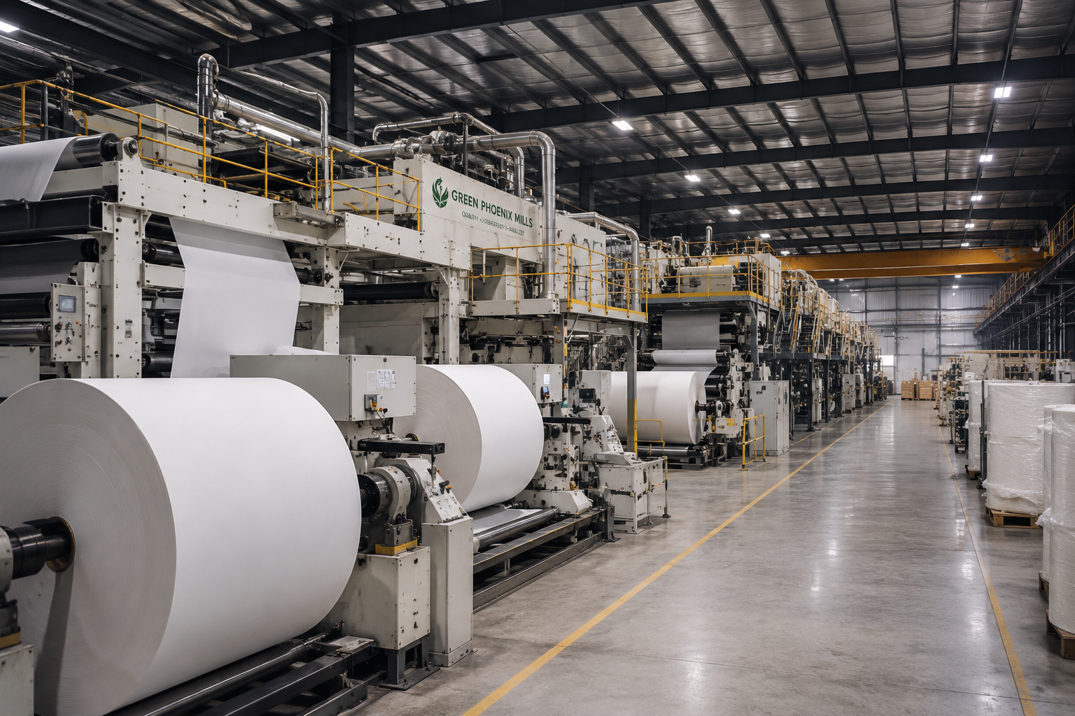 Paper manufacturing production facility at Green Phoenix Mills