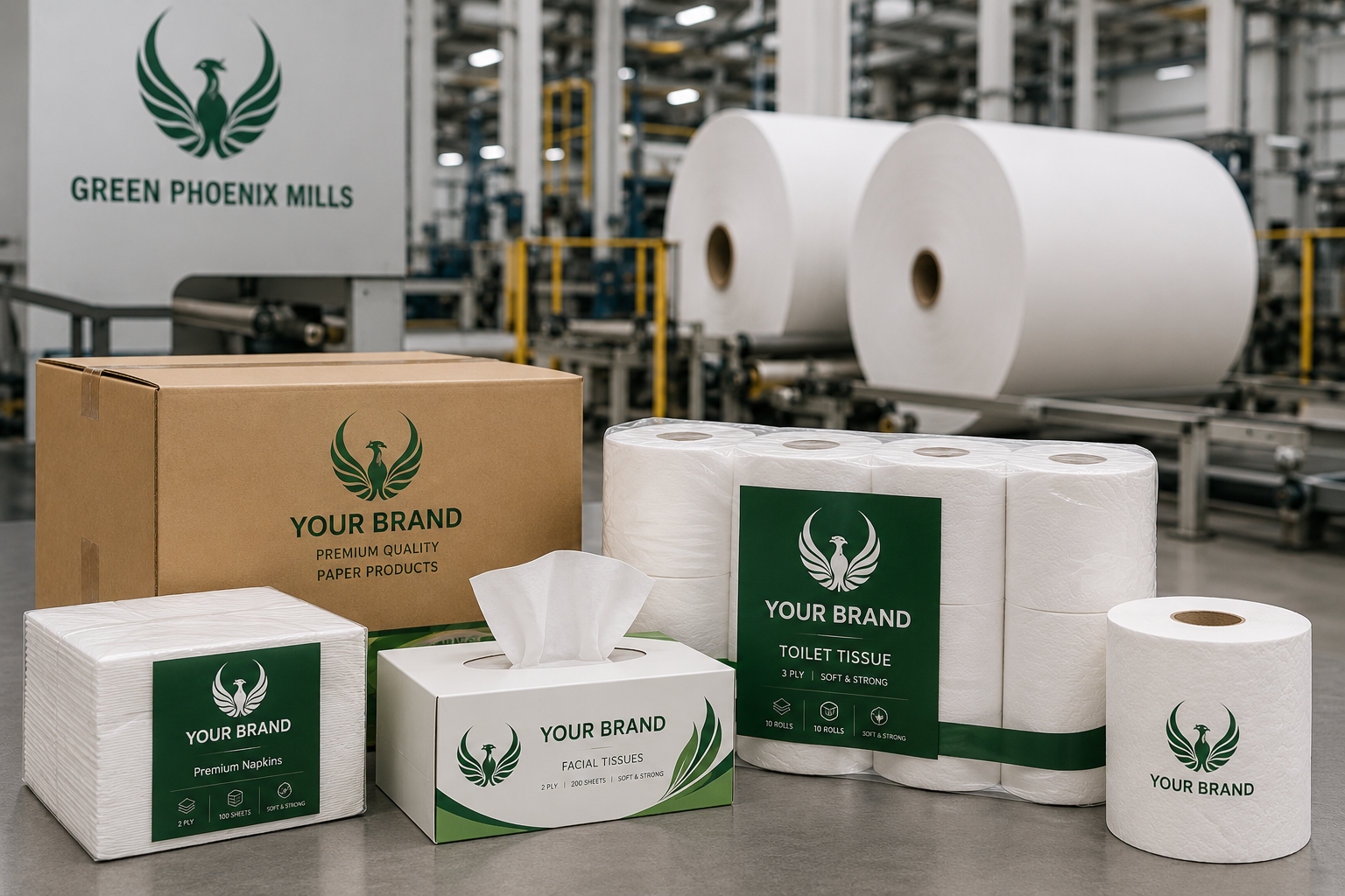 Private label paper product manufacturing